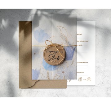 ZESTAW ZAPROSZEŃ ŚLUBNYCH 4SZT. ZF104SL 3042