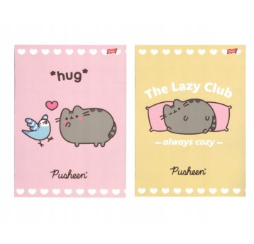 Zeszyt A4 32k linia podw dwukol pusheen A"15 4844