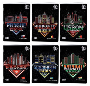 Zeszyt A4/40k kratka Cities, aplikacja 0553 A'10