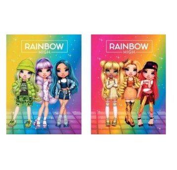ZESZYT A5/16K 3-LINIE KOLOR RAINBOW HIGH3014 A'10