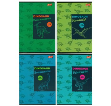 Zeszyt A5/16k krata laminowany DINOSAUR a"15 9904
