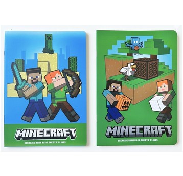 ZESZYT A5/16K TRZY LINIE KOLOR MINECRAFT 3825 A'10