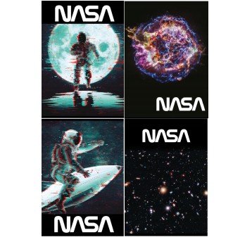 Zeszyt A5/32 krata lamin SPACE ADVENTURE 9782 A'15