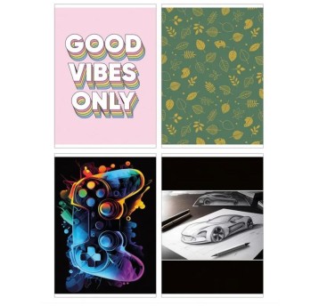 ZESZYT A5/60K KRATKA GIMBOO MIX A'4 7068