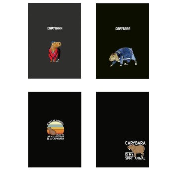 Zeszyt A5 60k linia laminowany CAPYBARA 5478 A'10