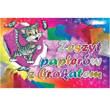 ZESZYT PAPIERÓW BROKATOWYCH B5/8K A'10