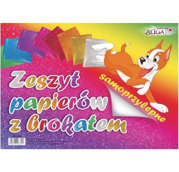 Zeszyt Papierów brokatowych samoprzylepnych B5/8K