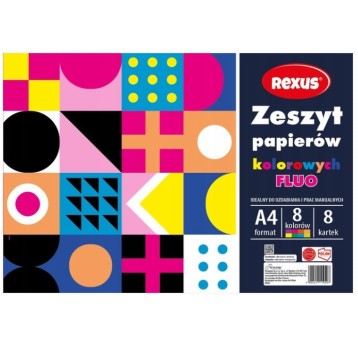 ZESZYT PAPIERÓW KOL. KREDOW. FLUO A4/8K 9497 A'10