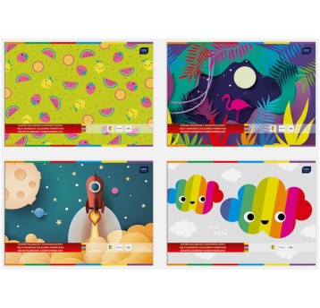 ZESZYT PAPIERÓW KOLOR B5/8K SAMOPRZYLEP. A'10 1252