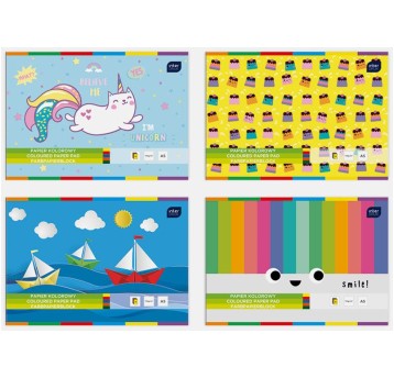 ZESZYT PAPIERÓW KOLOROWYCH WYCINANKA A5/10K A'10