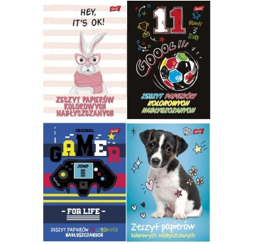 ZESZYT PAPIERÓW KOLOROWYCH WYCINANKA A5/10K A'45