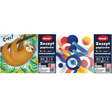 ZESZYT PAPIERÓW WYCINANKA SAMOPRZYLEPNA A5/8K A'10