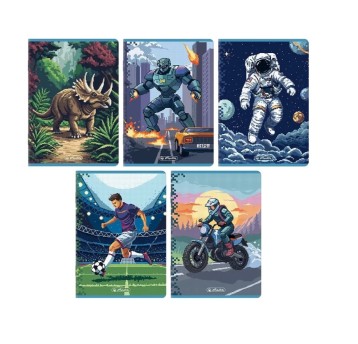 ZESZYT PIXELF A5/16K LINIA PODWÓJN 400207498 A'20