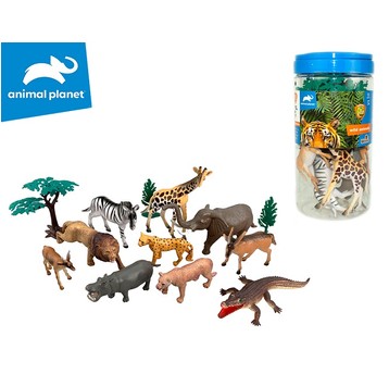 ZWIERZĘTA SAFARI 13SZT W SŁOIKU 24CM 4719